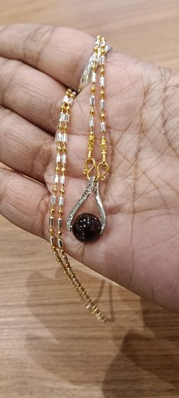 สร้อยคอไม่ลอกไม่ดำใส่ติดตัวยาว 18 นิ้วเหนือล่องนม รูปที่ 2