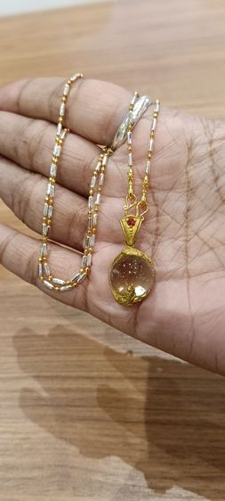 สร้อยคอไม่ลอกไม่ดำใส่ติดตัวยาว 18 นิ้วเหนือล่องนม รูปที่ 15