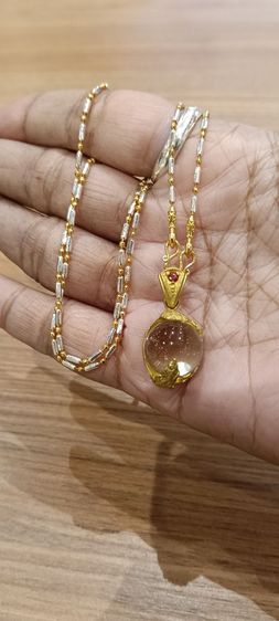 สร้อยคอไม่ลอกไม่ดำใส่ติดตัวยาว 18 นิ้วเหนือล่องนม