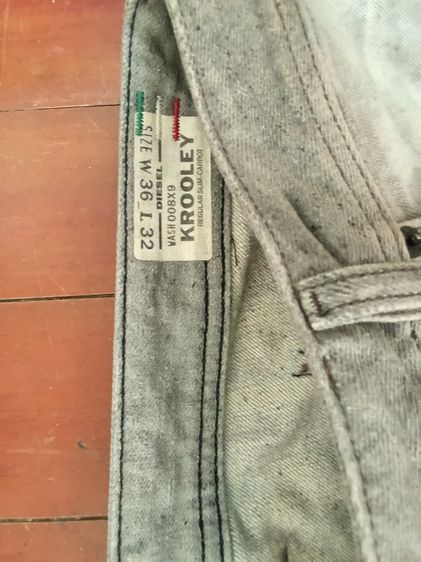 🇮🇹 Diesel Krooley – Distressed Grey Denim Carrot Fit ของแท้ Made in Italy  รูปที่ 5