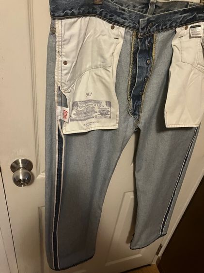 ลีวาย 501 บิ๊กอี ริมแดง ป้ายหนังแท้ เอว 38 ยาว 32 ริมแดงสวยมาก สีสวย เดิมๆ ทุกจุด ไม่มีขาด  รูปที่ 16