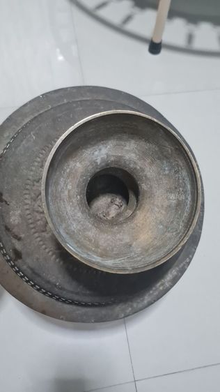 พานโตกทองเหลืองลายดอกโลตั่นฉลุข้าง รูปที่ 5