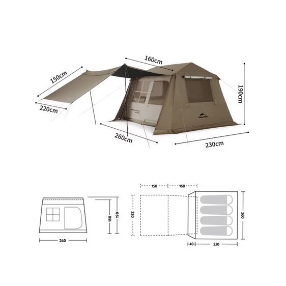 Naturehike Village 6 Gen 2 ไม่มีตำหนิ สภาพ100 ใหม่กริ๊บ กราวชีทตรงรุ่น รูปที่ 6
