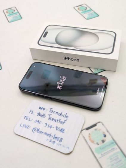 ขาย เทิร์น iPhone 15 128 Black ศูนย์ไทย ของใหม่มือ 1 แกะเช็ค ประกันเดิน รอบชาร์จ 0 รอบ อุปกรณ์ครบยกกล่อง เพียง 17,990 บาท ครับ  รูปที่ 2