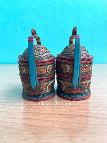 ตะกร้าจีนจิ๋ว โบราณเก่าสะสมS3 รูปที่ 8