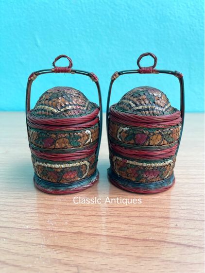 ตะกร้าจีนจิ๋ว โบราณเก่าสะสมS3 รูปที่ 6