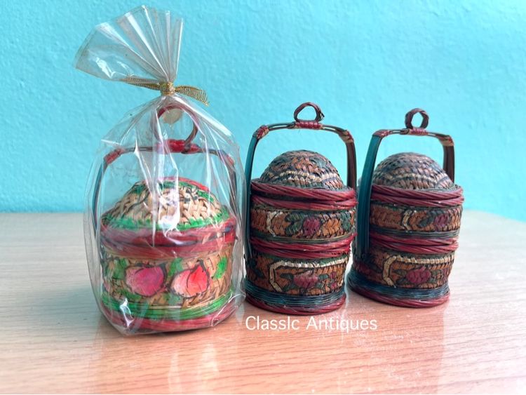 ตะกร้าจีนจิ๋ว โบราณเก่าสะสมS3 รูปที่ 3