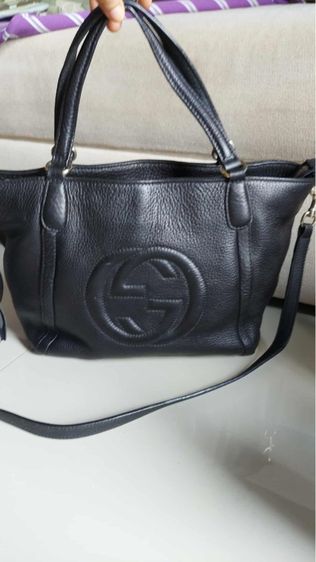 กระเป๋าถือ Gucci มาพร้อมสายยาวสายเดิม สีดำ รูปที่ 5