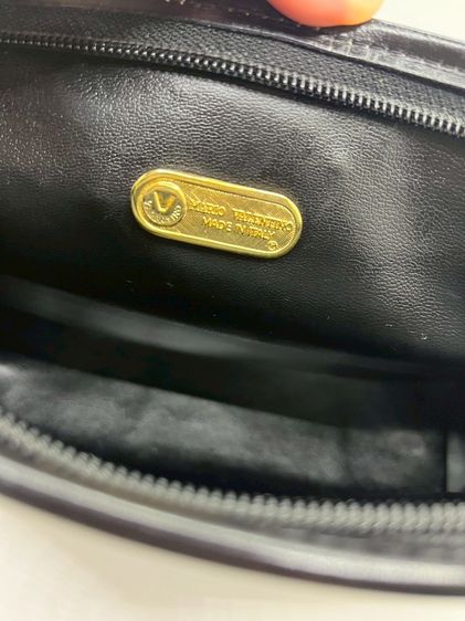 Mario Valentino Monogram Leather Clutch กระเป๋า คลัตช์ ถือ  สีดํา แท้ 100💯 รูปที่ 10