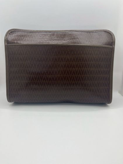 Mario Valentino Monogram Leather Clutch กระเป๋าคลัตช์ ถือ สีน้ําตาล แท้ 100💯 รูปที่ 4