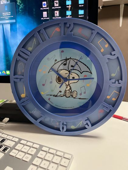 นาฬิกาแขวน Snoopy ลายดนตรี Night of Music 12 นิ้ว (30 เซนติเมตร) สินค้าใหม่ เก่าเก็บ รูปที่ 2