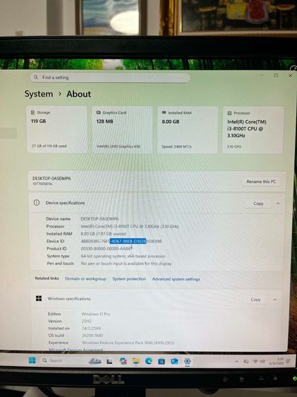 Lenovo ThinkCentre M720q MINI  i3 GEN 8 ตัวเล็ก ติดรถได้ แถม Windows 11 แท้  รูปที่ 5