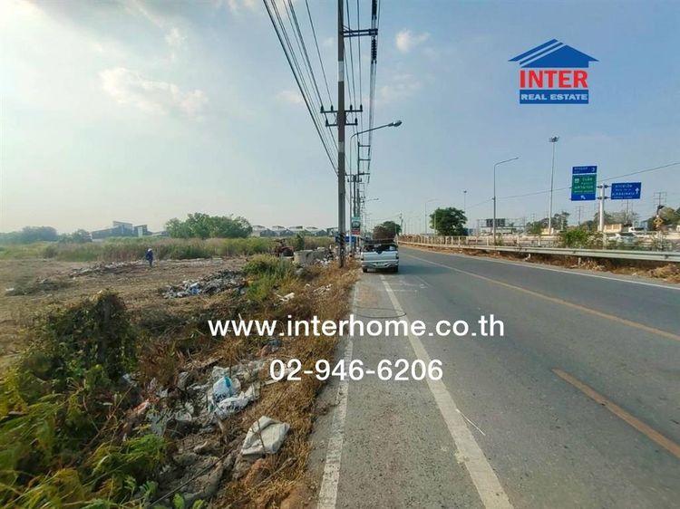 ที่ดินเปล่า 6 ไร่ 295 ตร.ว. ที่ดินเปล่า ใกล้แฟคทอรี่ยาร์ด ลำลูกกา ติดถนนเลียบด่วนลำลูกกา ถนนเลียบมอเตอร์เวย์ลำลูกกา ถนนลำลูกกาคลอง5  รูปที่ 3