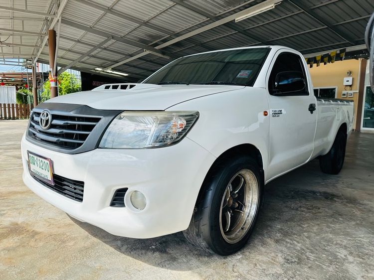 Toyota Hilux Vigo Champ 2015 2.5 J Single Cab Pickup ดีเซล ไม่ติดแก๊ส เกียร์ธรรมดา ขาว รูปที่ 2