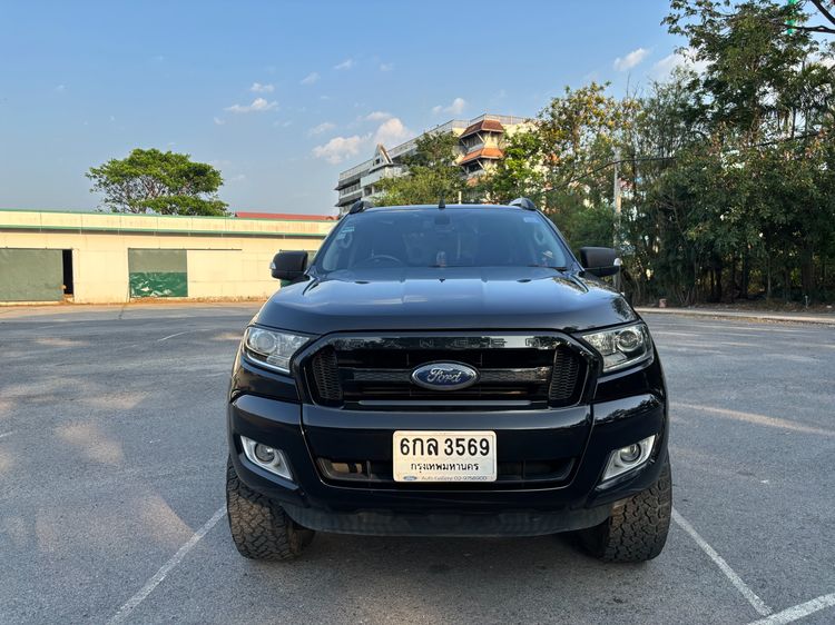 Ford Ranger 2017 2.2 Hi-Rider XLT Pickup ดีเซล ไม่ติดแก๊ส เกียร์ธรรมดา ดำ รูปที่ 2