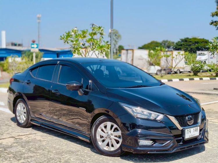 Nissan Almera 2020 1.0 VL Sedan เบนซิน ไม่ติดแก๊ส เกียร์อัตโนมัติ ดำ รูปที่ 3