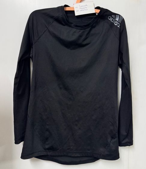 ผู้ชาย ดำ ชุดออกกำลังกาย เสื้อรัดกล้าม adidas tech fit compression