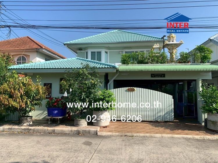 บ้านเดี่ยว 2 ชั้น 52.2 ตร.ว. หมู่บ้านชวนชื่น เรสซิเด้นท์ พาร์ค5 ใกล้จุดขึ้นลงทางด่วนและรถไฟฟ้าสายสีชมพู สถานีวัชรพล ซอยคู้บอน27 แยก11 
