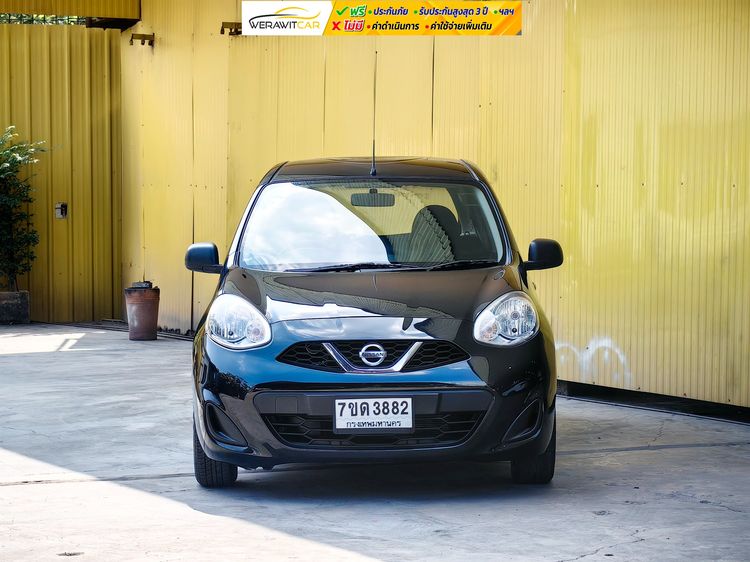 Nissan March 2019 1.2 S Sedan เบนซิน ไม่ติดแก๊ส เกียร์ธรรมดา ดำ รูปที่ 2