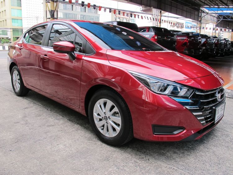 Nissan Almera 2024 1.0L Turbo EL CVT Sedan เบนซิน ไม่ติดแก๊ส เกียร์อัตโนมัติ แดง รูปที่ 3