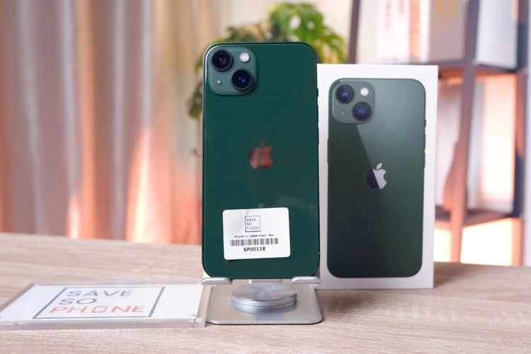 128 GB iPhone 13 128GB สี Green เครื่องสวย ราคาเพียง 10,900.- มีประกันร้าน 60วัน