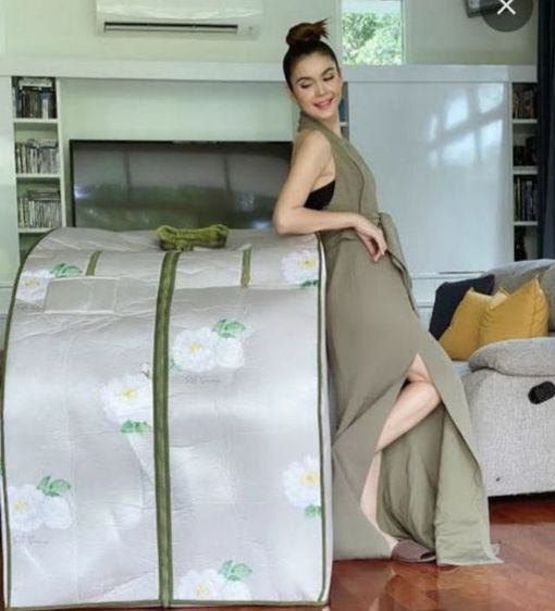 ส่งต่อตู้อบซาวน่า sg (ใหม่มาก ใช้งานน้อย) ระบบฟาอินฟราเรด รุ่นTop ลายกุหลาบขาว