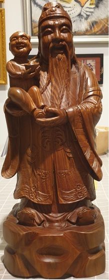 ขายแกะสลักรูปปั้นเทพเจ้าจีน 3 องค์ ซึ่งเป็นสัญลักษณ์แห่งความมงคล  ฮก ลก ซิ่ว รูปที่ 5