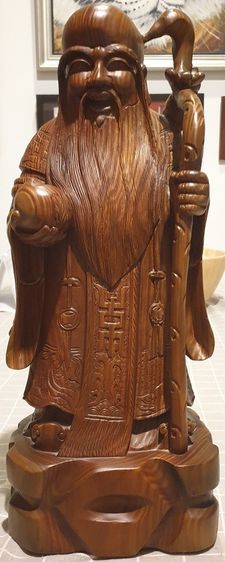 ขายแกะสลักรูปปั้นเทพเจ้าจีน 3 องค์ ซึ่งเป็นสัญลักษณ์แห่งความมงคล  ฮก ลก ซิ่ว รูปที่ 4