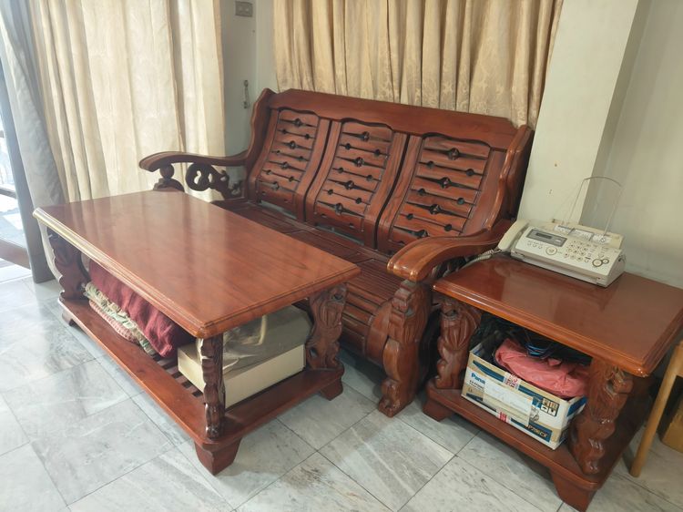 ขายชุดเฟอร์นิเจอร์ไม้สักแท้ 5 ชิ้น สภาพดีแข็งแรง รูปที่ 2