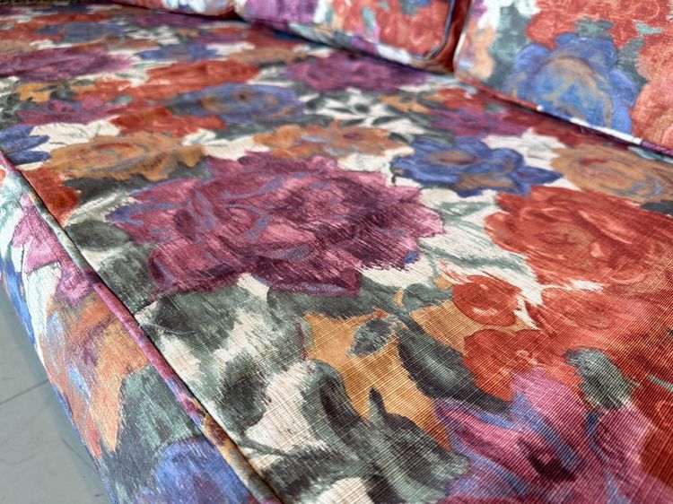 โซฟาหวาย สไตล์วินเทจ เบาะและพิงหลังผ้าลายดอกไม้คละสี รูปที่ 9