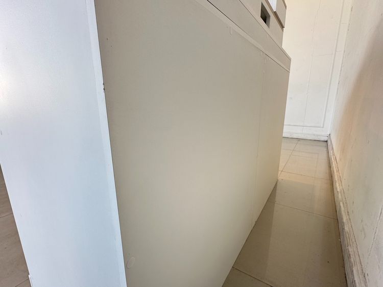 ตู้ลิ้นชัก ตู้พระ ท็อปสีบีช (แยกได้) 6 ลิ้นชัก โครงไม้ MDF สีขาว รูปที่ 7