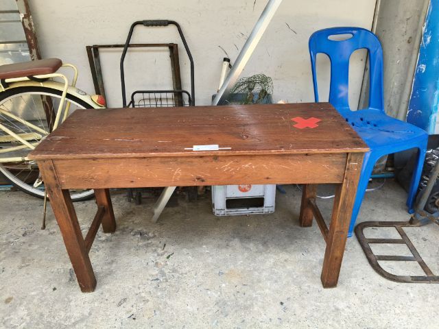 โต๊ะนักเรียนเก่าไม้สักแท้ รูปที่ 2