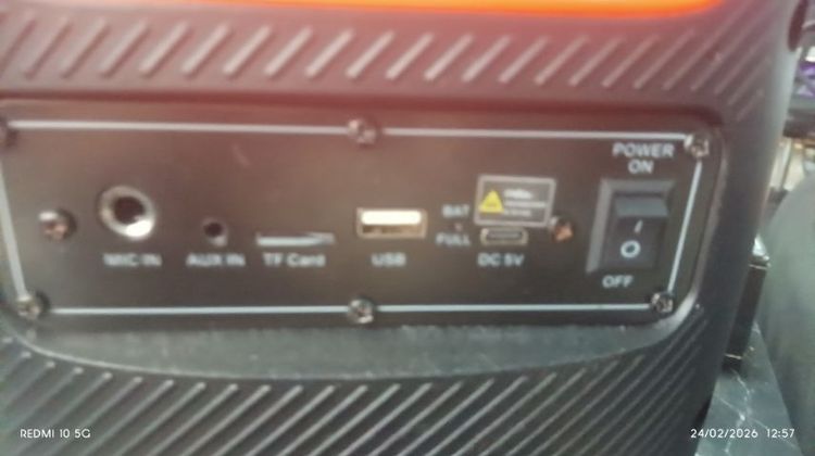 ใช้ครั้งเดียว AJ ลำโพงบลูทูธ รุ่น X-65  ลำโพงบลูทูธคาราโอเกะ 60 วัตต์เเท้ มีไฟ LED แถมไมค์ลอย อุปกรณ์ครบชุด  รูปที่ 7