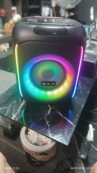 ใช้ครั้งเดียว AJ ลำโพงบลูทูธ รุ่น X-65  ลำโพงบลูทูธคาราโอเกะ 60 วัตต์เเท้ มีไฟ LED แถมไมค์ลอย อุปกรณ์ครบชุด  รูปที่ 4