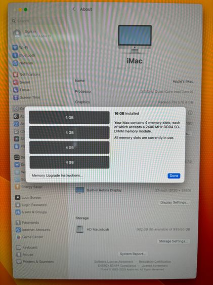 iMac 27" 2017 i5 + Keyboard (Eng only) รูปที่ 4