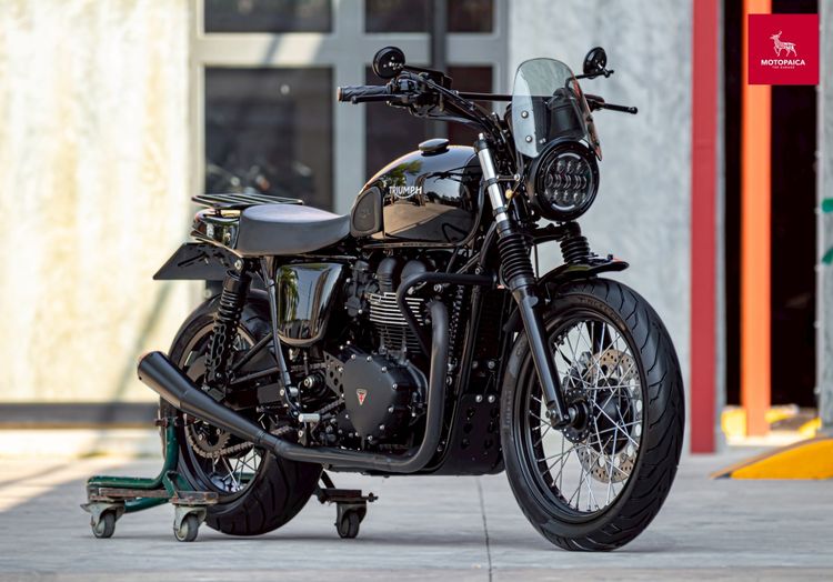 Triumph Thruxton900 Custom ปี2015 สีดำ วิ่งน้อย8,000Km. 