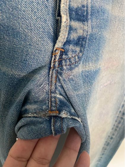 กางเกงยีนส์ Vintage Levis 501 ริมเเดง กระดุม 555 ปี 90s รูปที่ 6