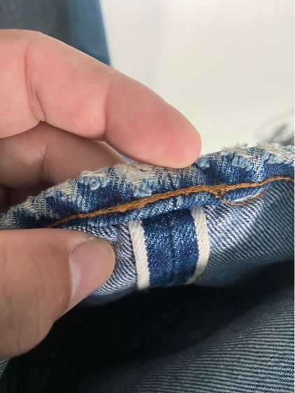 กางเกงยีนส์ Vintage Levis 501 ริมเเดง กระดุม 555 ปี 90s รูปที่ 11