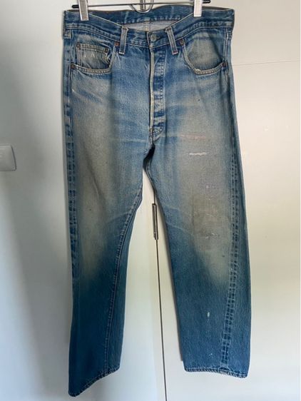 กางเกงยีนส์ Vintage Levis 501 ริมเเดง กระดุม 555 ปี 90s รูปที่ 3