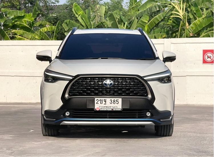 Toyota Corolla Cross 2021 1.8 Hybrid Premium Safety Utility-car ไฮบริด ไม่ติดแก๊ส เกียร์อัตโนมัติ ขาว รูปที่ 2
