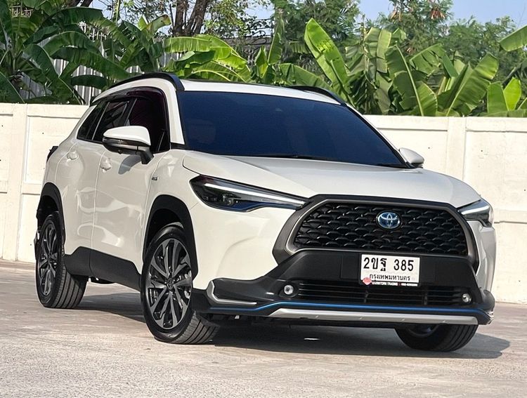 Toyota Corolla Cross 2021 1.8 Hybrid Premium Safety Utility-car ไฮบริด ไม่ติดแก๊ส เกียร์อัตโนมัติ ขาว รูปที่ 3