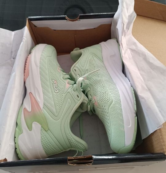 ขายถูก รองเท้า Fila ของใหม่ สีเขียว size 37-23.5  เบา สบายนุ่มมาก รูปที่ 6