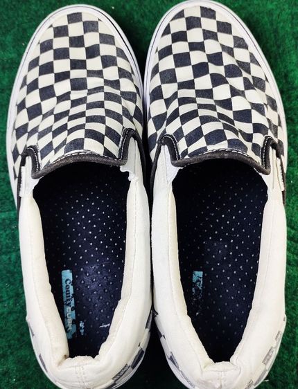 รองเท้า💥VANS Slip - On💥ของแท้‼️ลายสก็อต สีขาว - ดำ สวยๆ เดิม สภาพดี💥ไซร์ 43 รูปที่ 15