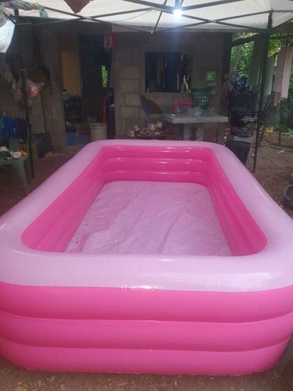 ขายสระว่ายน้ำมือสองสภาพดี 3ชั้นพร้อมเครื่องสูบลม  ยาวประมาณ 2-2.5 เมตร .กว้างประมาณ 1.5- 2 เมตร . ความสูง 40-60 ซม. รูปที่ 4