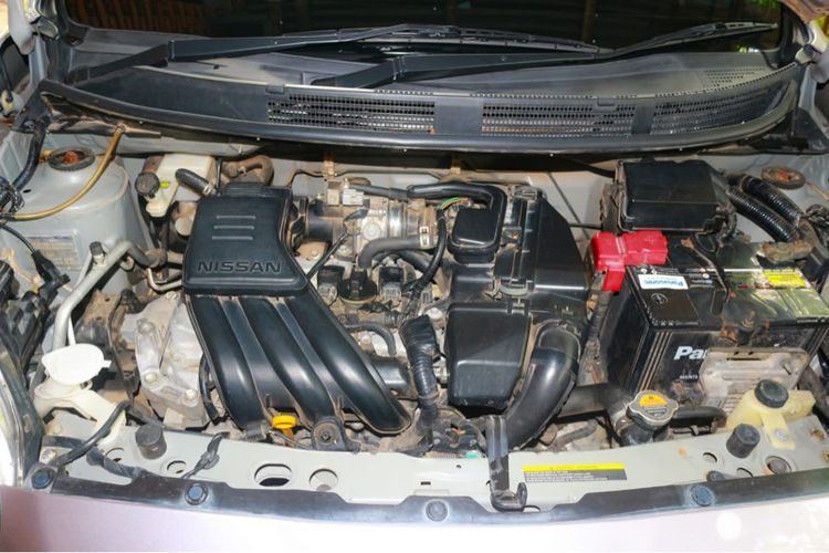 Nissan March 2011 1.2 E เบนซิน ไม่ติดแก๊ส เกียร์อัตโนมัติ เทา รูปที่ 2