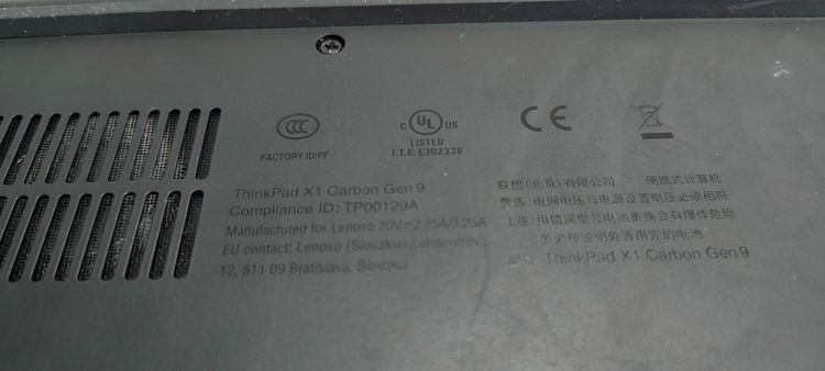 Lenovo ThinkPad X1 Carbon Gen9 i5 RAM16GB SSD256GB คีย์บอร์ดไฟ (แบตเสีย) รูปที่ 9