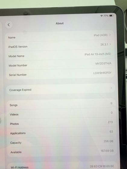 iPad Air 13” M2 Wi-Fi 256GB รูปที่ 6