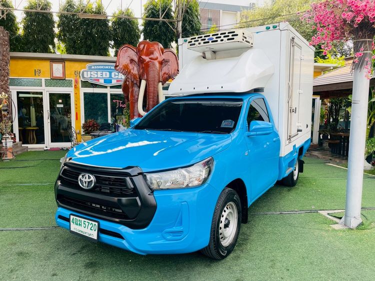 Toyota Hilux Revo 2021 2.4 Entry Pickup ดีเซล ไม่ติดแก๊ส เกียร์ธรรมดา ฟ้า รูปที่ 2