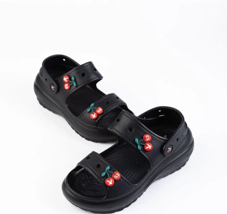 รองเท้าแตะแบบลำลอง หนัง PU UK 4.5 | EU 37 1/3 | US 6 อื่นๆ PLAYBOYรองเท้าแตะหัวโตBunnyคร็อกoสีดำ
