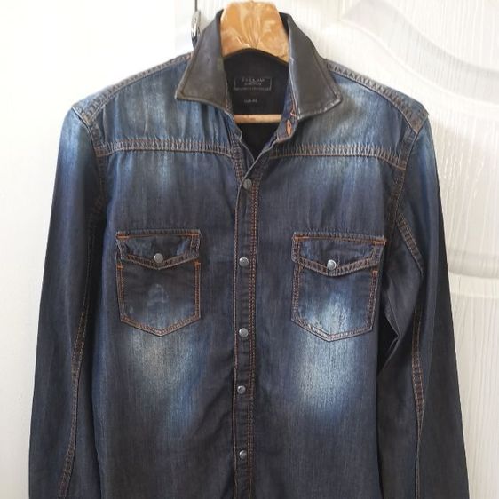 EU 40 แขนยาว เสื้อยีนส์​ผู้ชาย​แบรนด์​ ZARA​ มือ​ 2